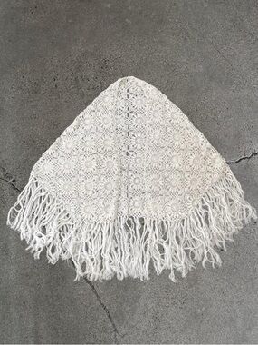 Handmade Crochet Fringe Shawl